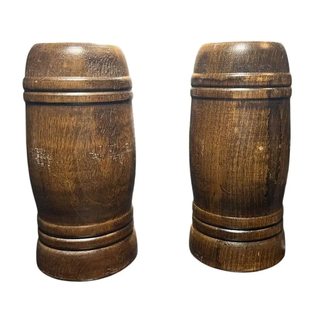 Wooden Beer Stein Salt & Pepper Shakers 4.5